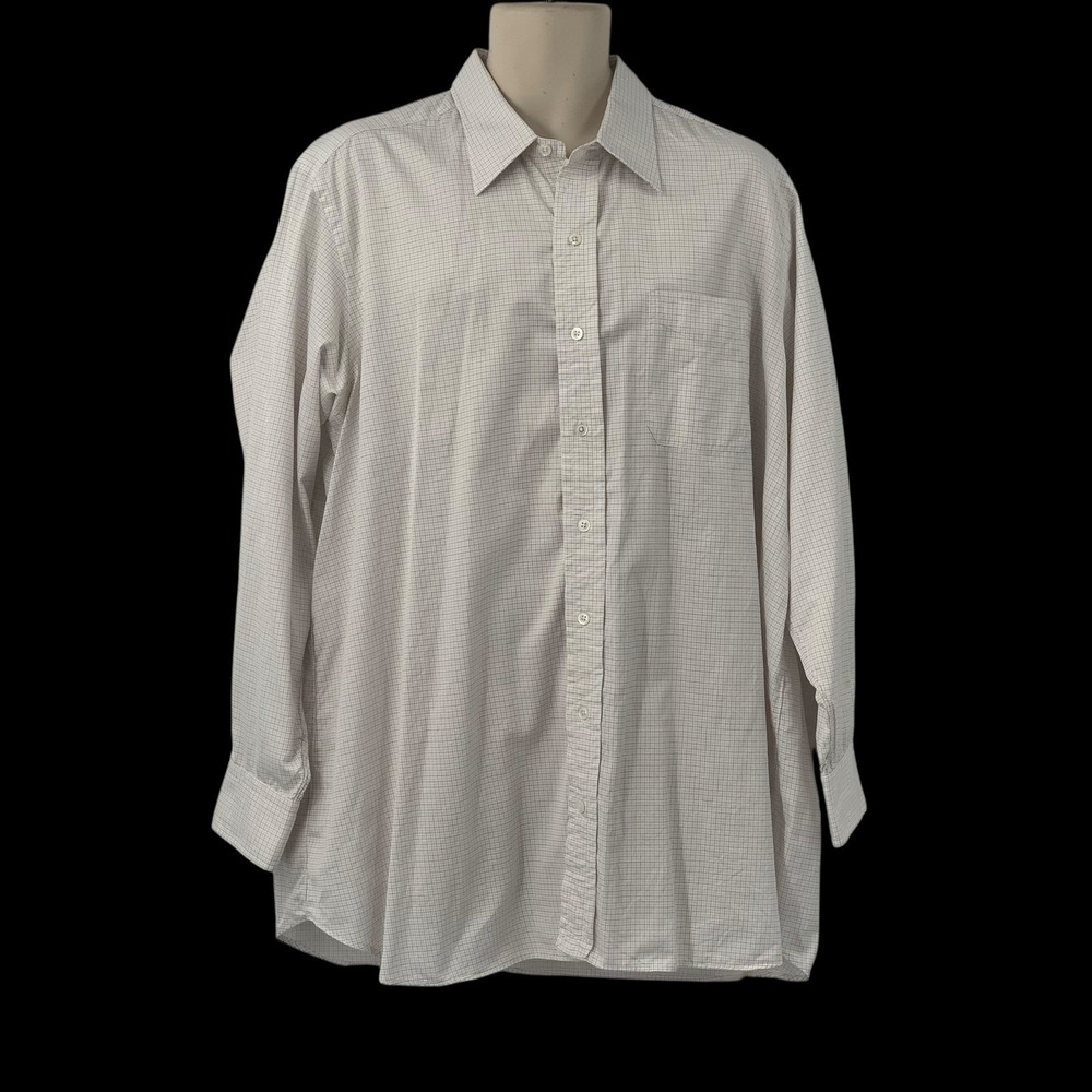 Hamilton Men's Long Sleeve Button Down Shirt Blue/Yellow Checkered Plaid Size XL
